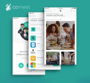 Logo de la startup COMEET, l'IA au service du bien-être au travail
