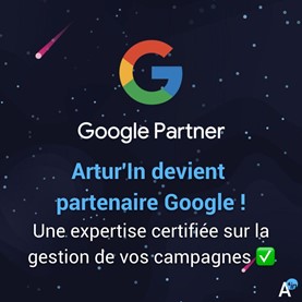 Logo de la startup Artur’In devient Google Partner