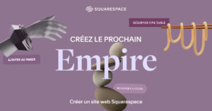 Logo de la startup Squarespace poursuit son engagement en France